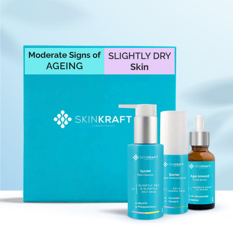 SkinKraft Customized Moderate Signs of Ageing Facial Kit For Slightly Dry Skin